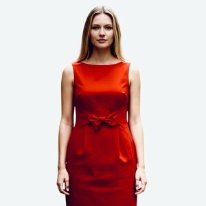MOSCHINO CHEAP AND CHIC Red Cotton Sleeveless Dress Size 6